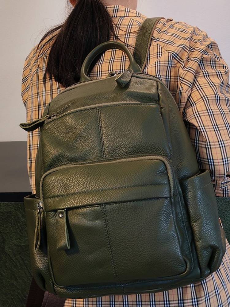 Zency Top Layer Cowhide Backpa - Fashion Backpack Women ulasan dan harga