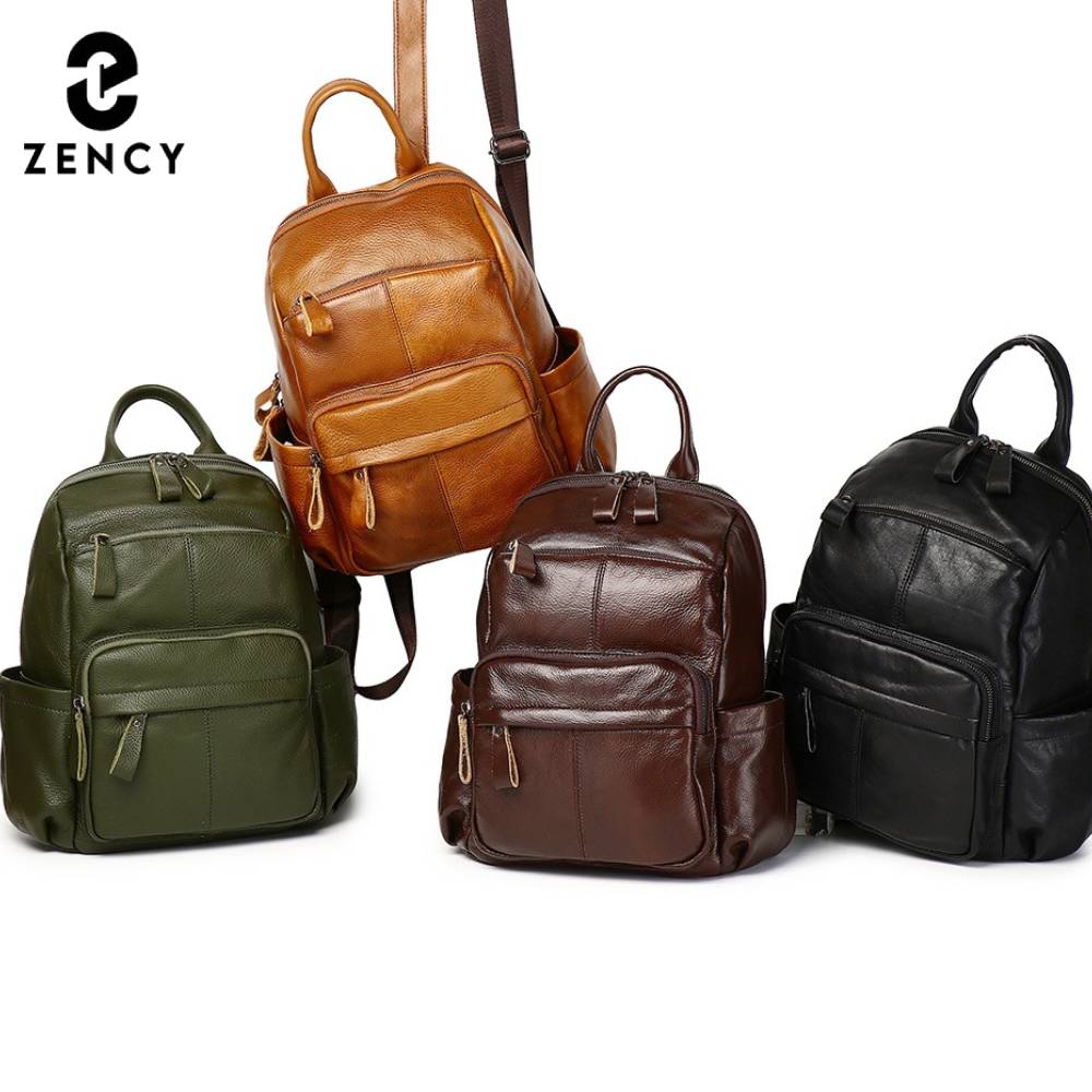 Zency Top Layer Cowhide Backpa - Fashion Backpack Women ulasan dan harga
