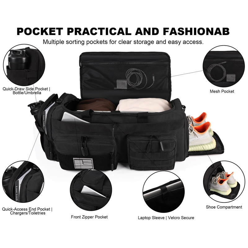 LHI 50L 3 in 1 Travel Duffle B - Urban Backpack Tactical ulasan dan harga